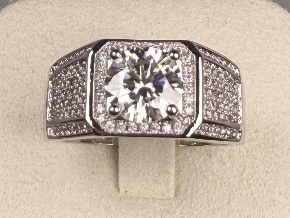 Genuine Moissanite Ring 2 CT Size 10 GRA Certified S925